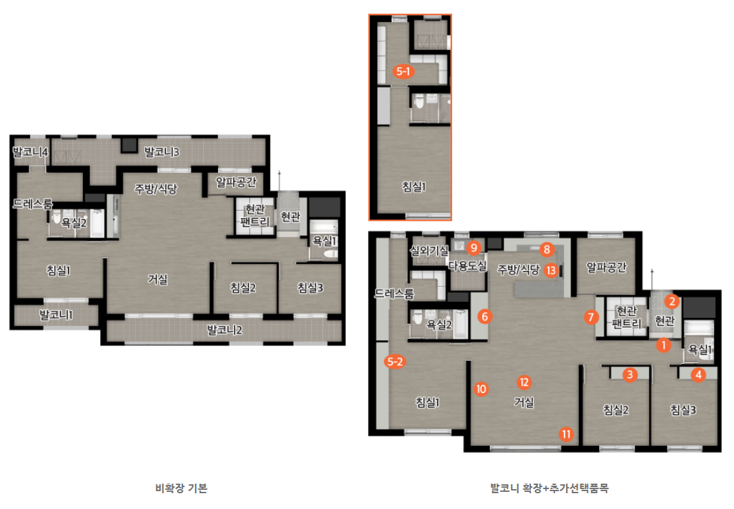 e편한세상 안성 그랑루체 - 116 평면도