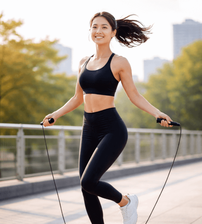 줄넘기 하는 여성