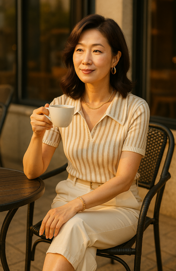 버뮤다 팬츠입은 여성