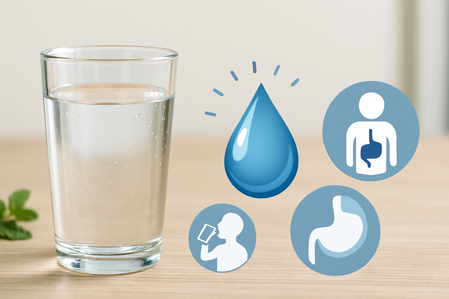 수분 보충과 노폐물 배출을 상징하는 이미지