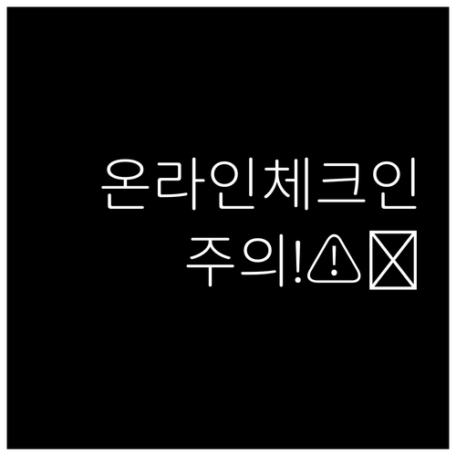 홍콩익스프레스 온라인 체크인 주의사항..