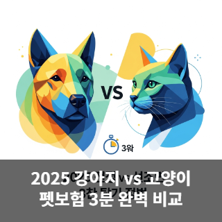 2025 강아지 vs 고양이 펫보험