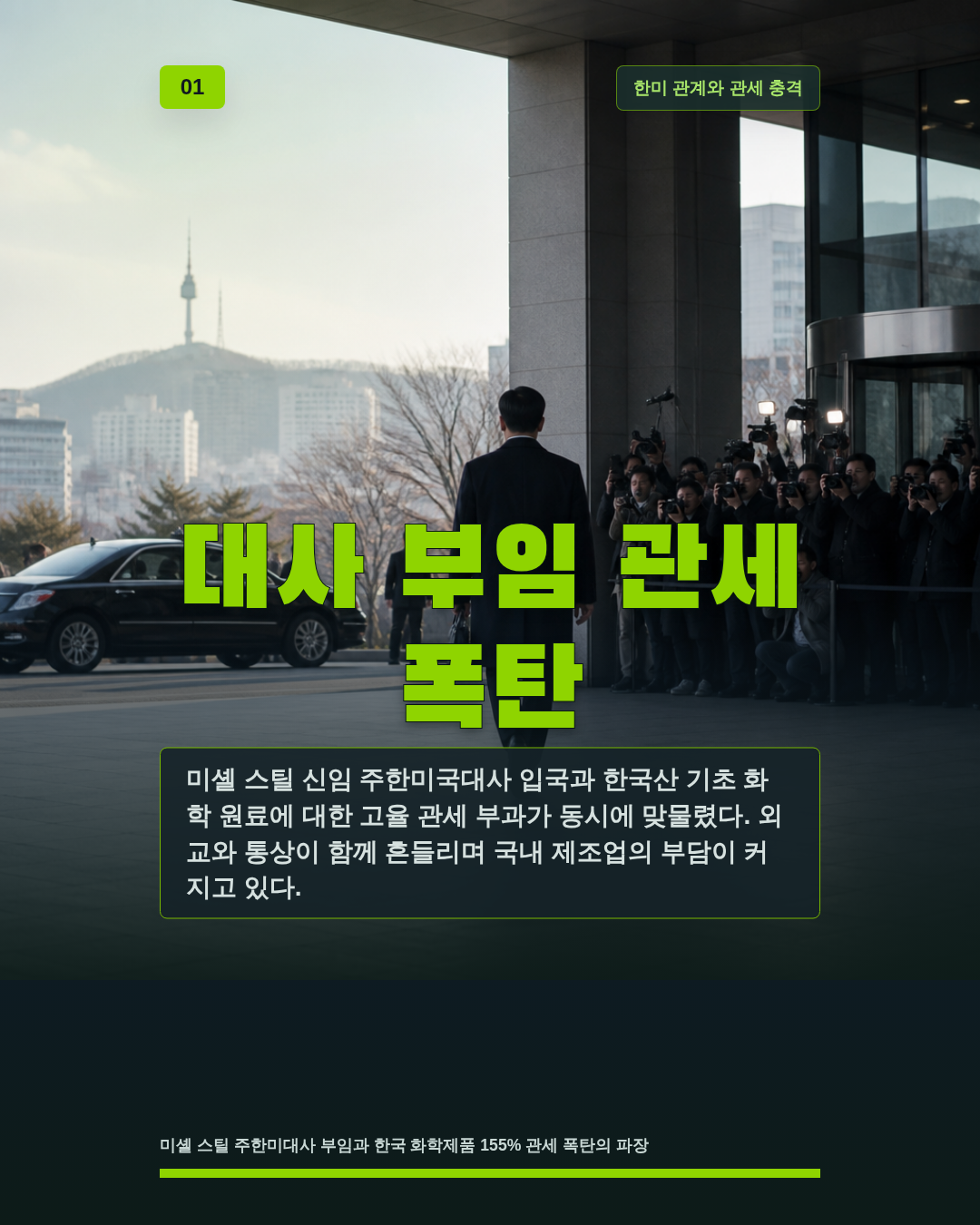 대사 부임 관세 폭탄