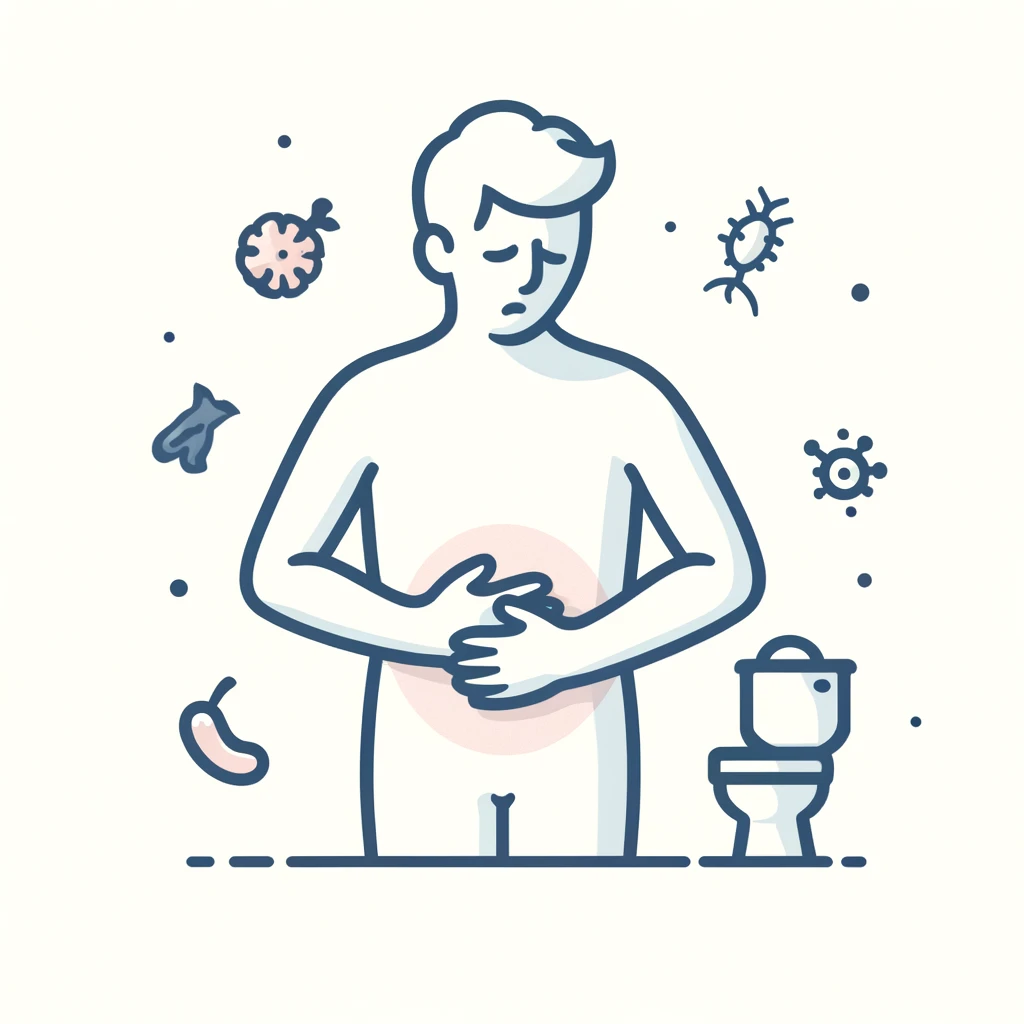 장염을 표현한 사진