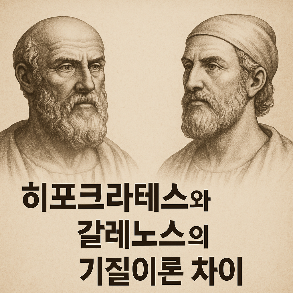 히포크라테스와 갈레노스의 관련 사진
