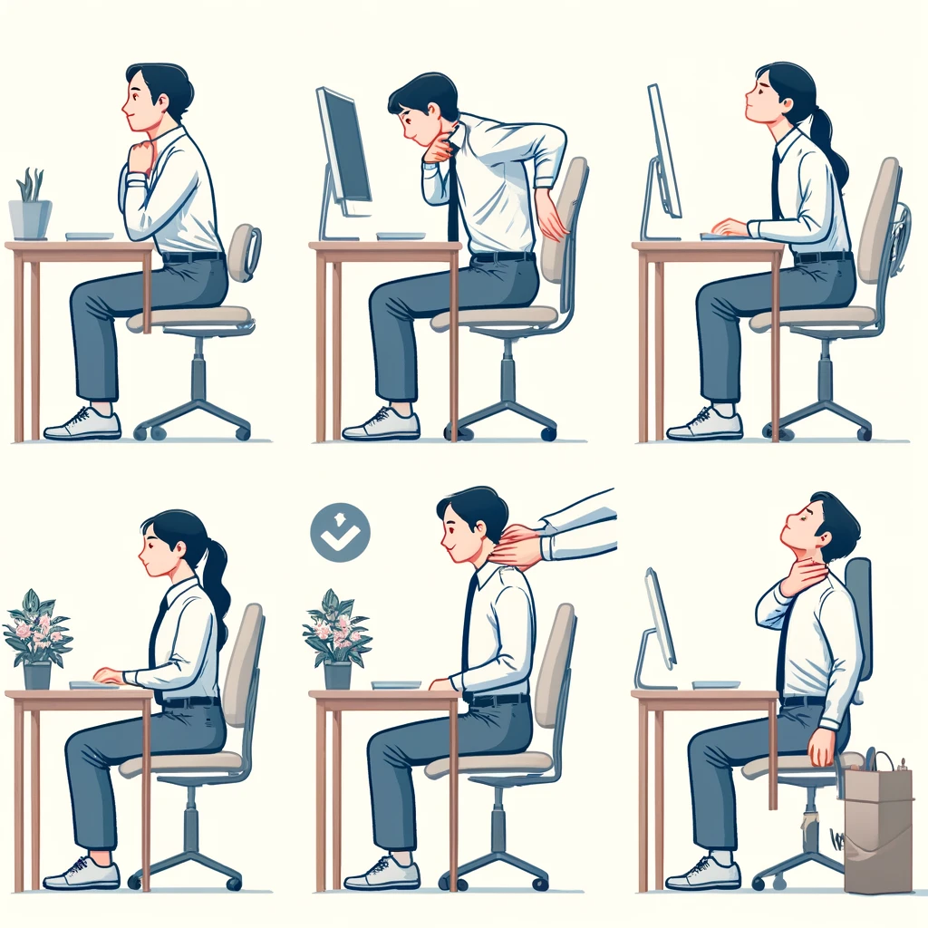 거북목 스트레칭 사진