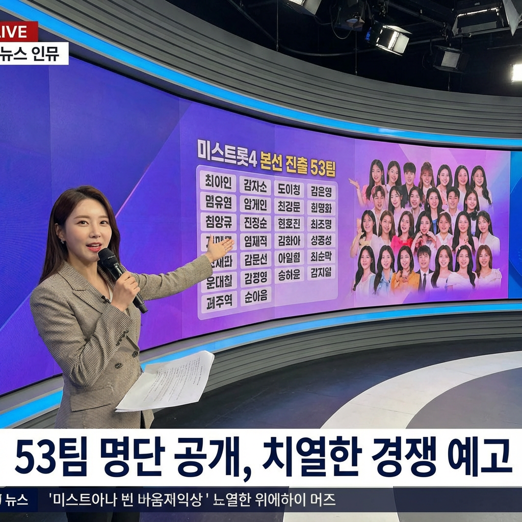 미스트롯4 본선진출자 53팀 누구