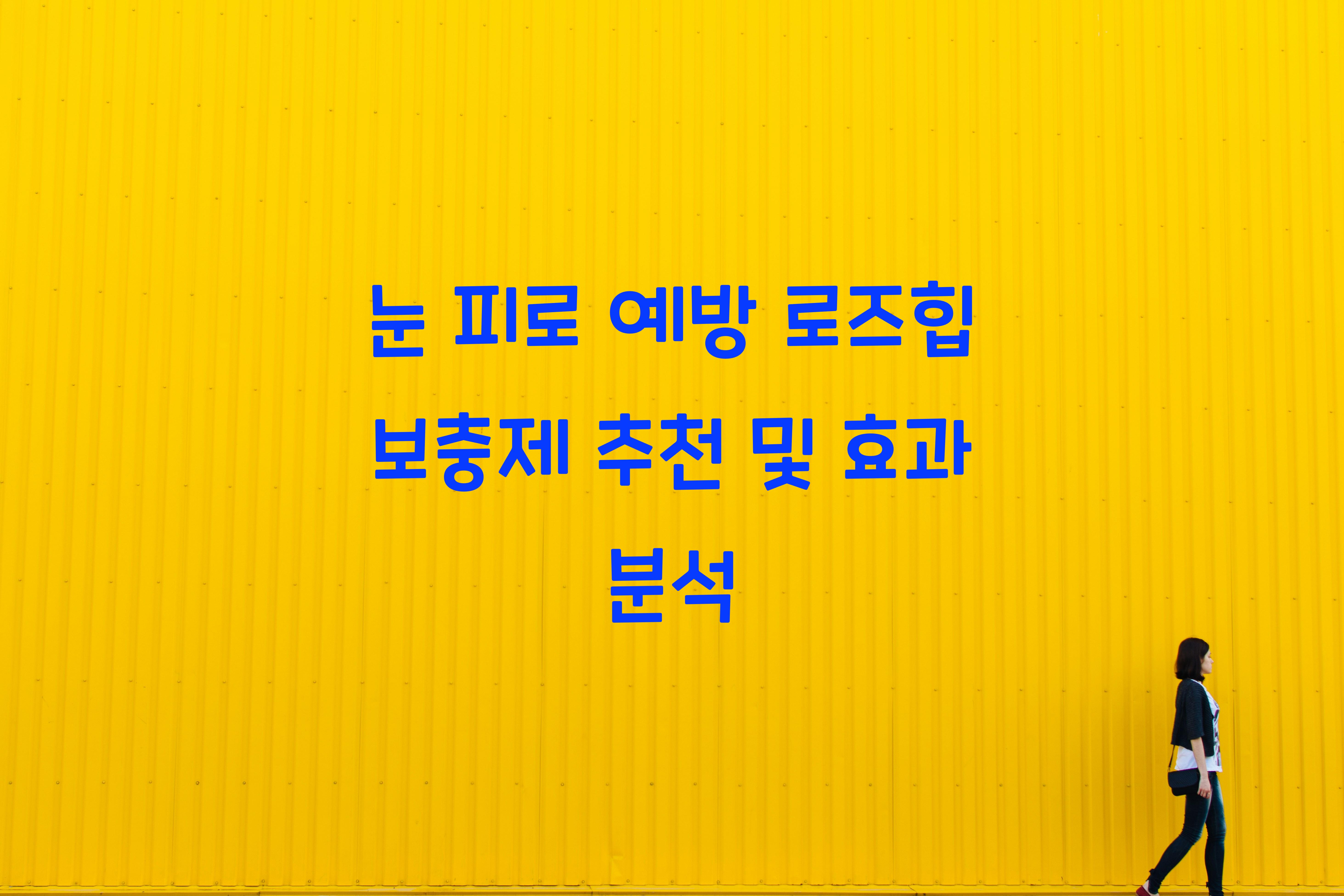 눈 피로 예방 로즈힙 보충제