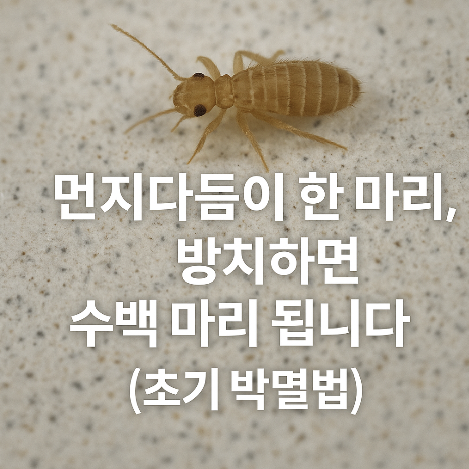 먼지다듬이 한 마리, 방치하면 수백 마리 됩니다 (초기 박멸법)