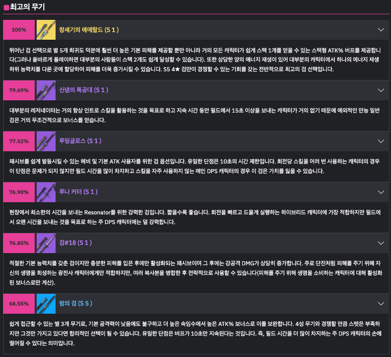 단근 무기 효율