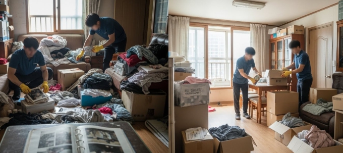 전주 고독사청소 및 정리중