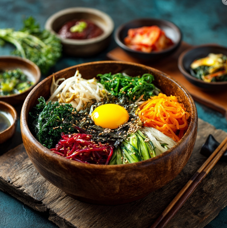 봄나물을 이용한 비빔밥