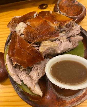 보홀 전통 음식 레촌 사진