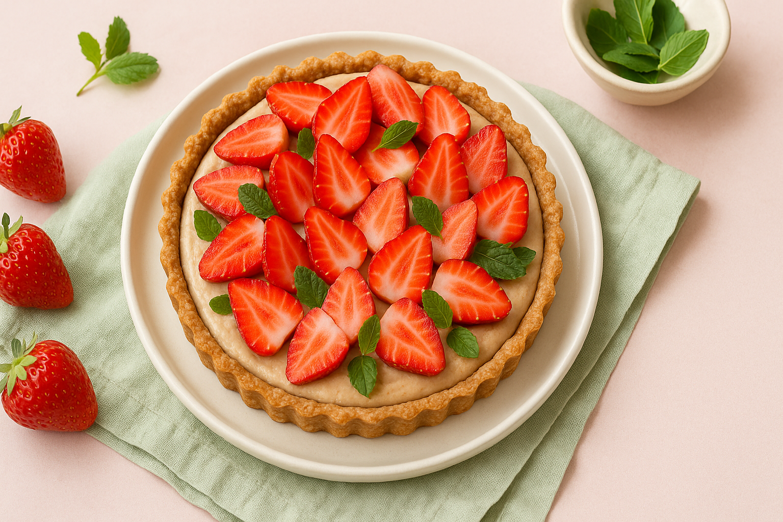 비건 딸기 타르트