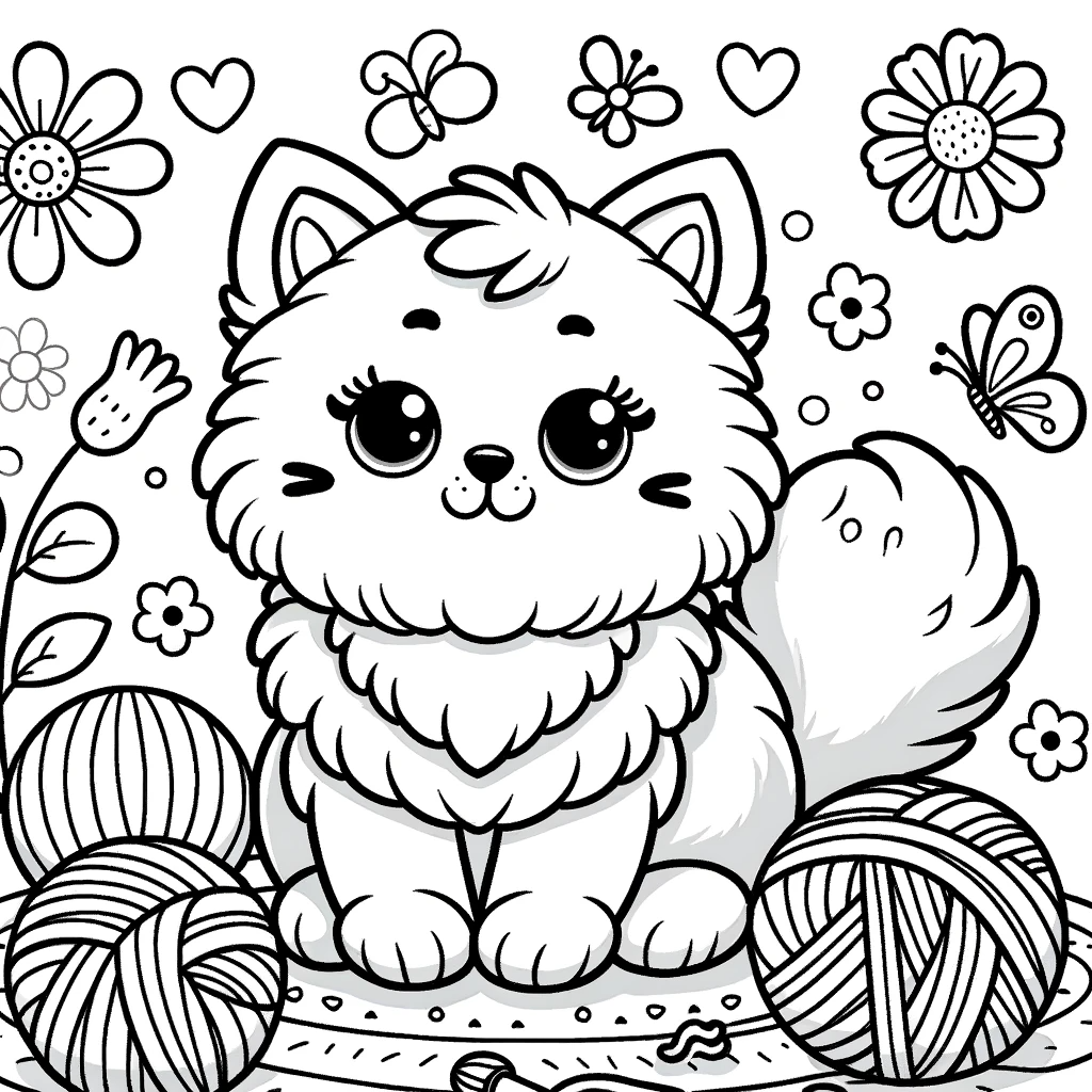 고양이 색칠공부 도안