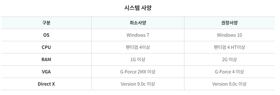 알투비트 시스템 사양