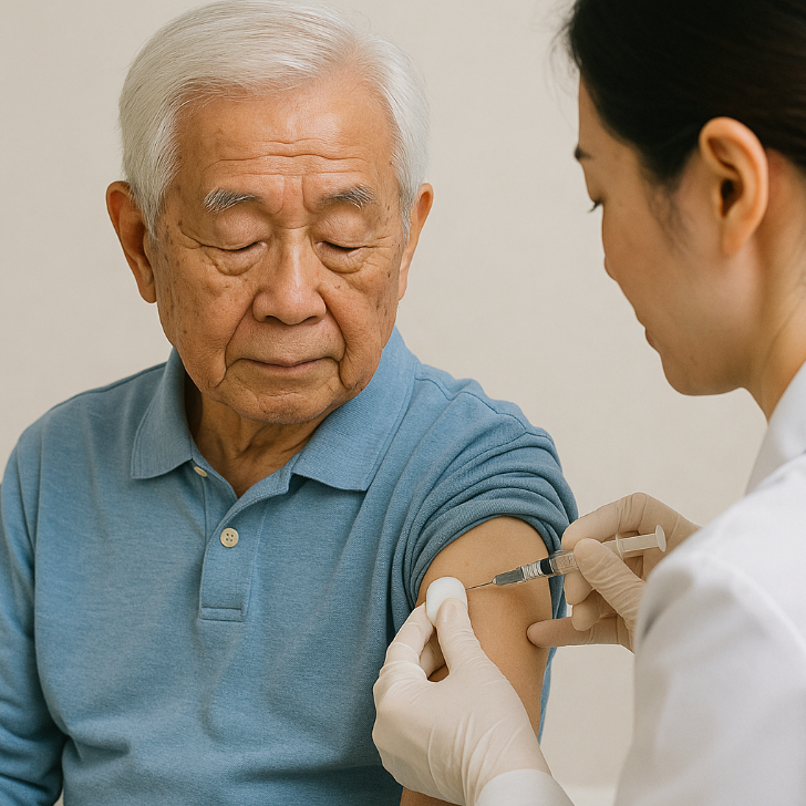 연령대별 독감 무료접종 모습_어르신