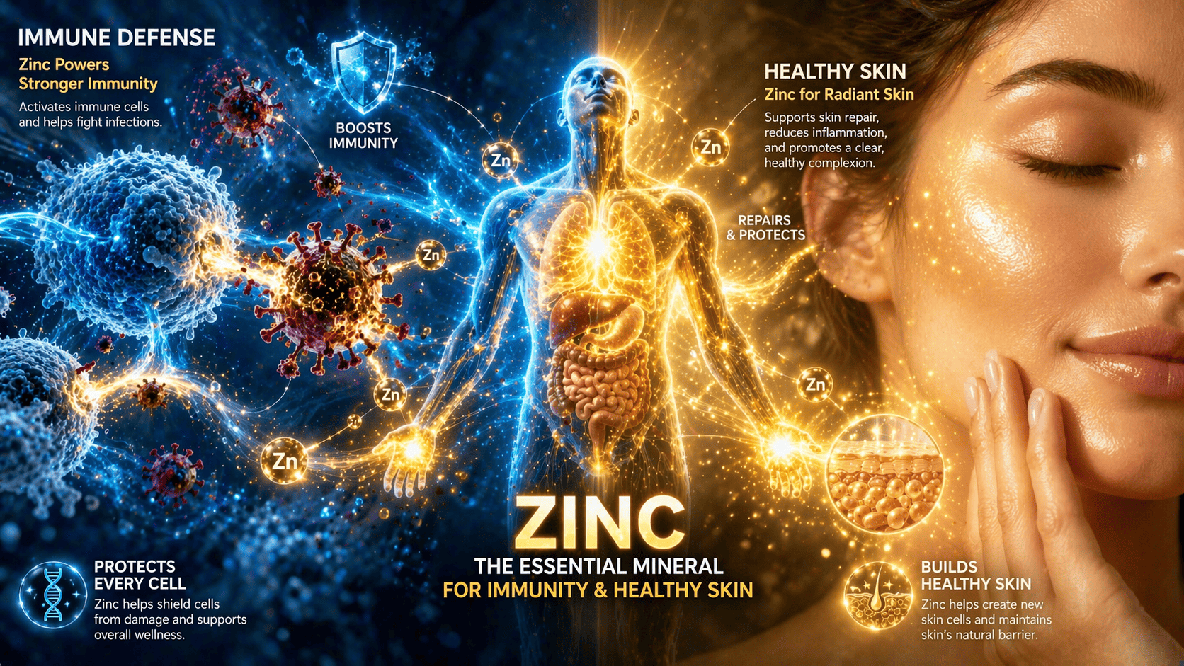 아연의 주요 효능과 건강 영향