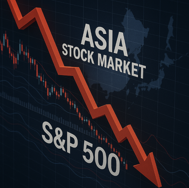 아시아 증시와 S&amp;P500의 관계를 연상시키는 이미지