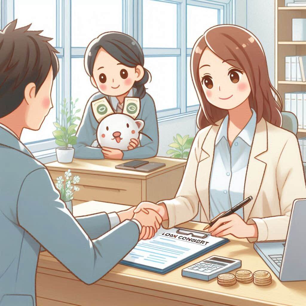 주택담보대출갈아타기금리조건한도를알아보는대출상담자이미지.