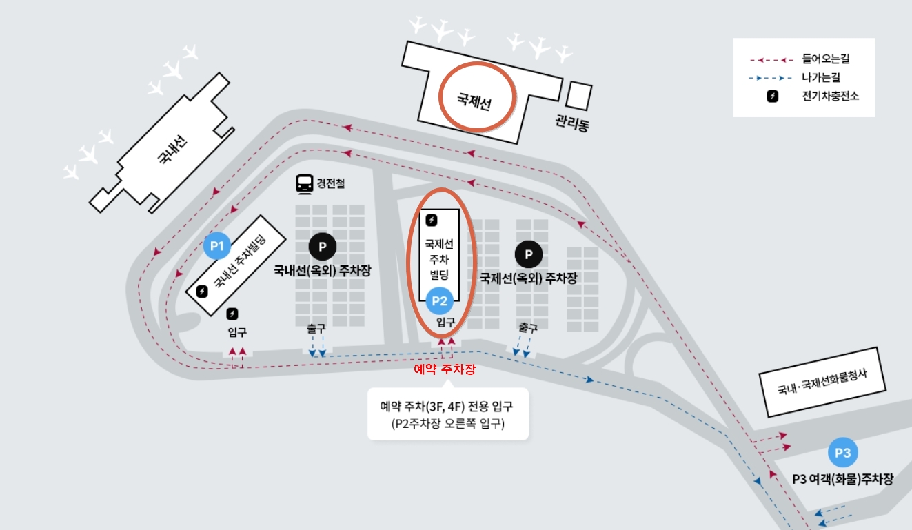 김해공항 예약 주차장 위치