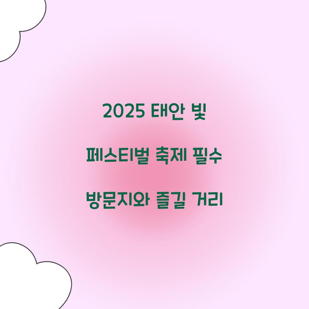2025 태안 빛 페스티벌 축제