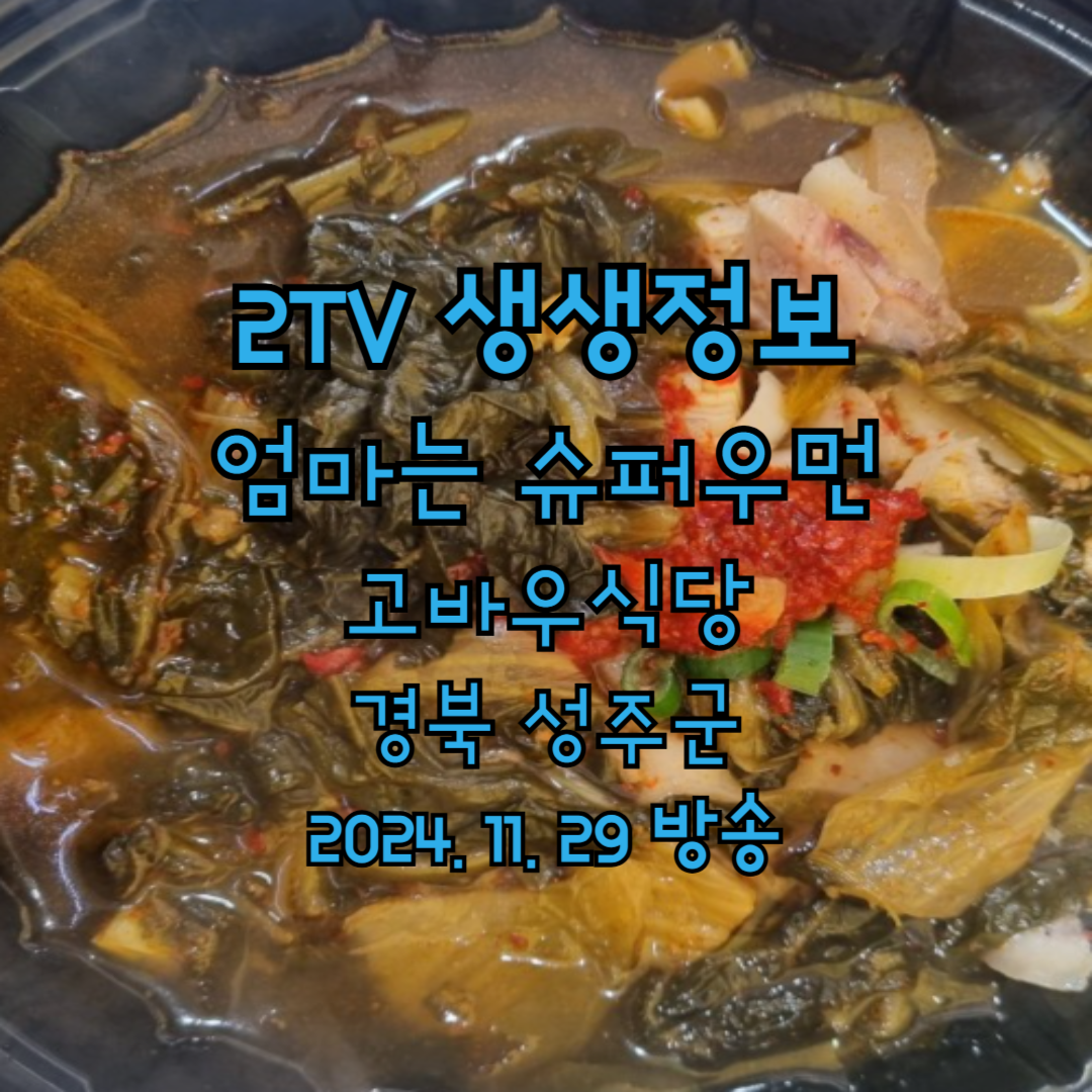 2TV 생생정보 엄마는 슈퍼우먼 고바우식당