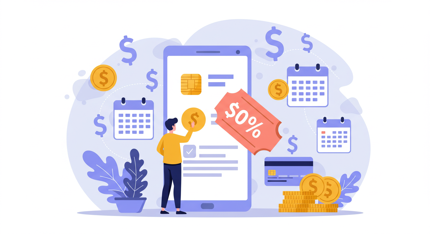 신용카드 비교와 소비쿠폰 지급 시점을 한눈에 보여주는 만화풍 삽화