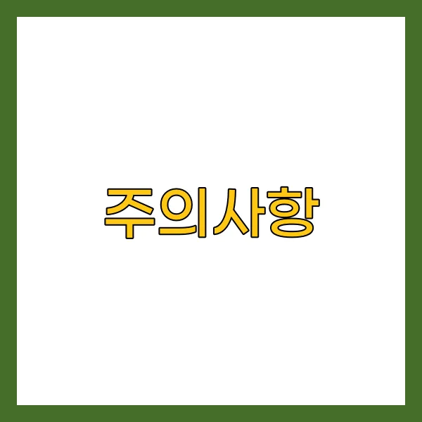 주의사항
