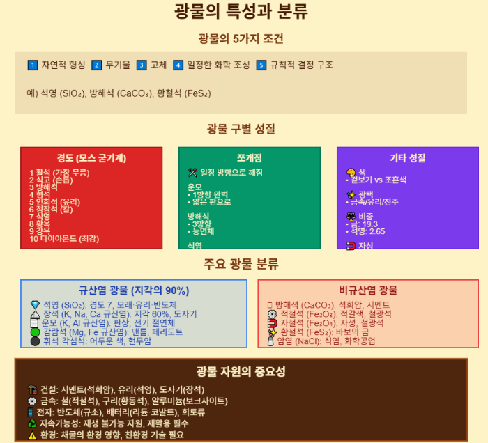 광물의 정의와 형성
