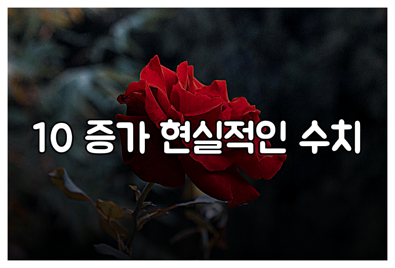 10 증가 현실적인 수치
