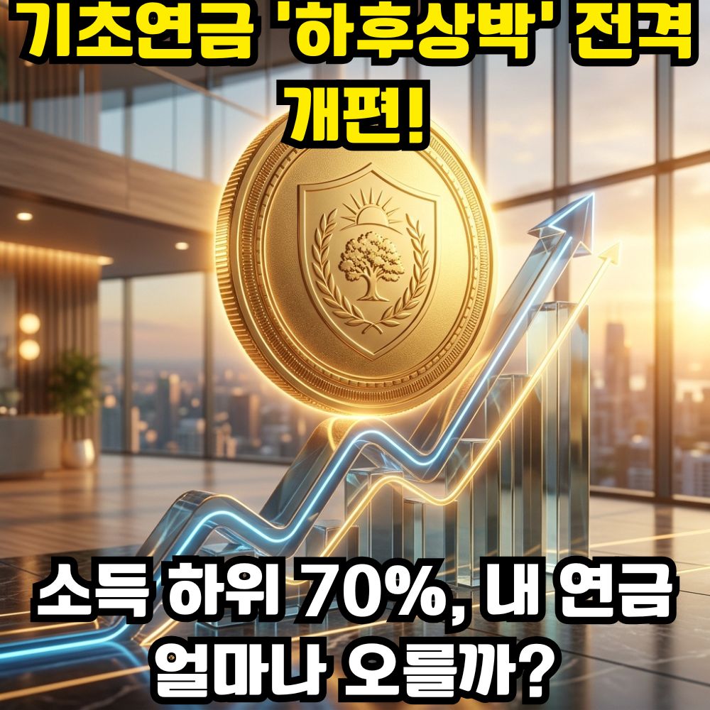 기초연금 하후상박 개편안 소득하위 70% 수령액 차등 지급 인상 기준