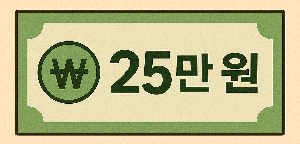 정부 지원금 25만원