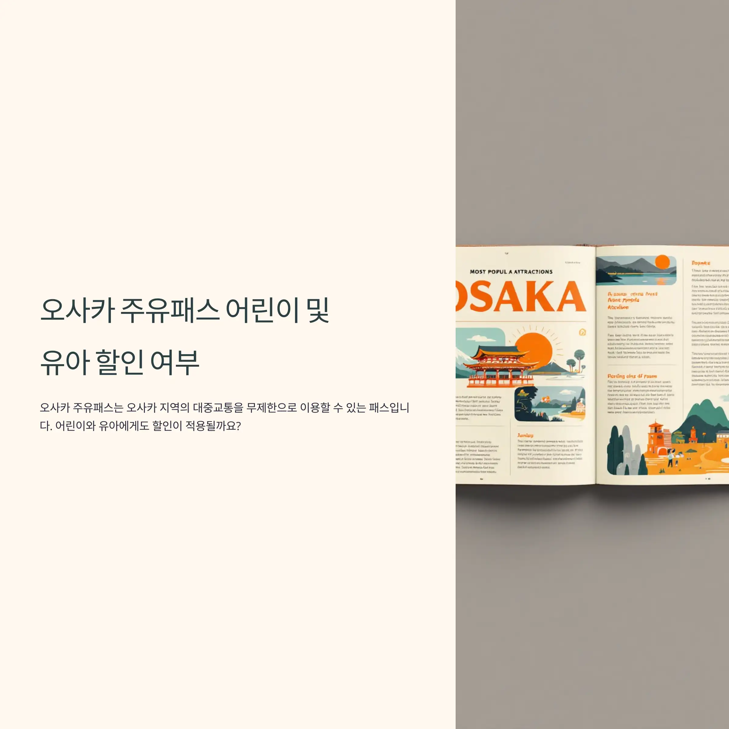 오사카 주유패스 어린이 할인