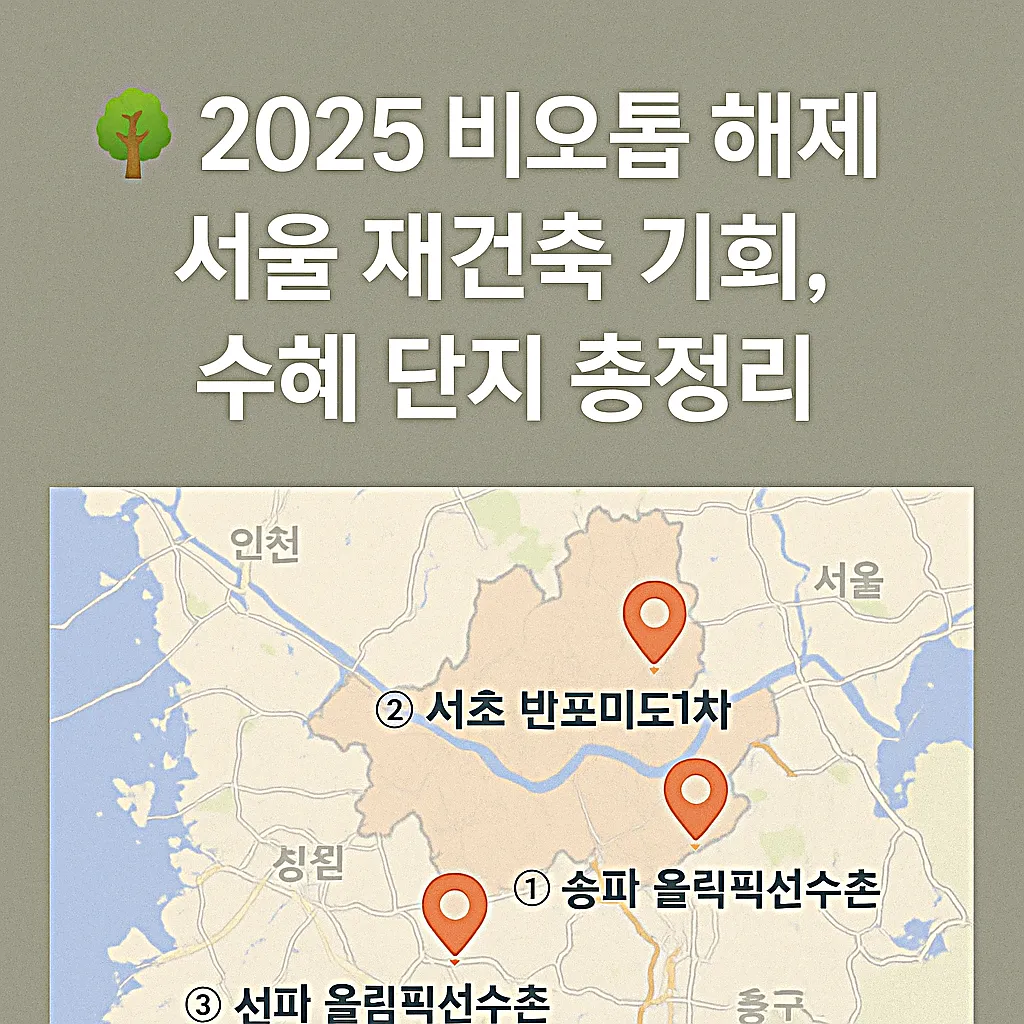 2025 비오톱 해제, 서울 재건축 기회, 수혜 단지 총정리