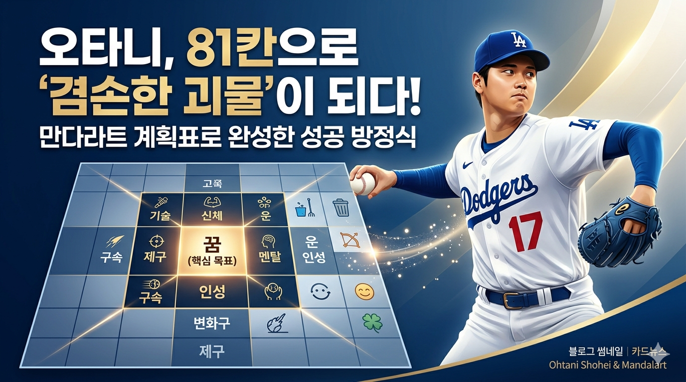 "성공의 설계도: 오타니 쇼헤이가 고교 시절 이미 완성했던 미래"