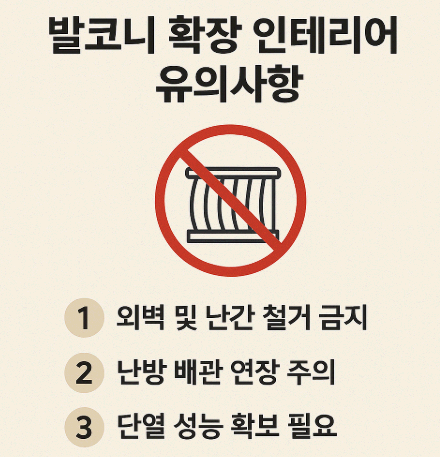발코니 확장 인테리어 유의사항