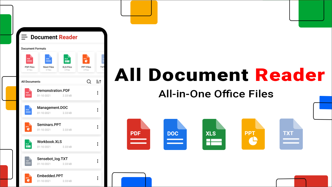 Word, Excel, PPT 및 PDF를 모두, All Documents Reader & Viewer