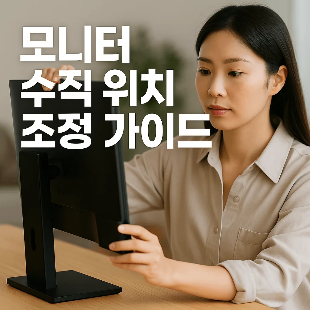 모니터 수직 위치 조정 가이드