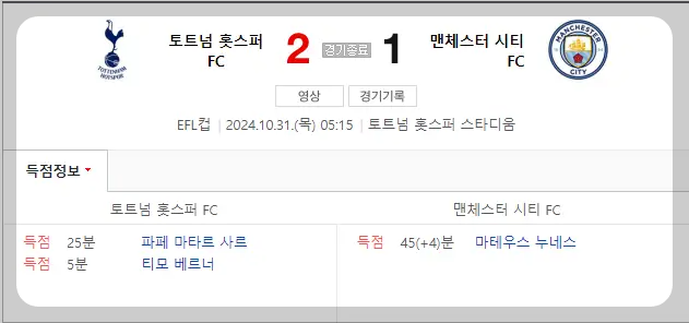경기결과
