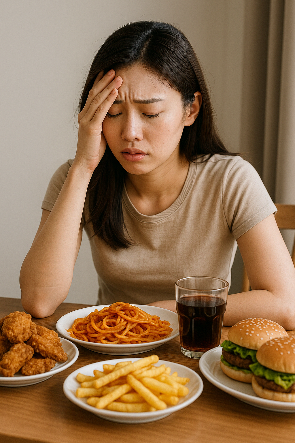 다이어트 중 폭식으로 스트레스 받는 사람