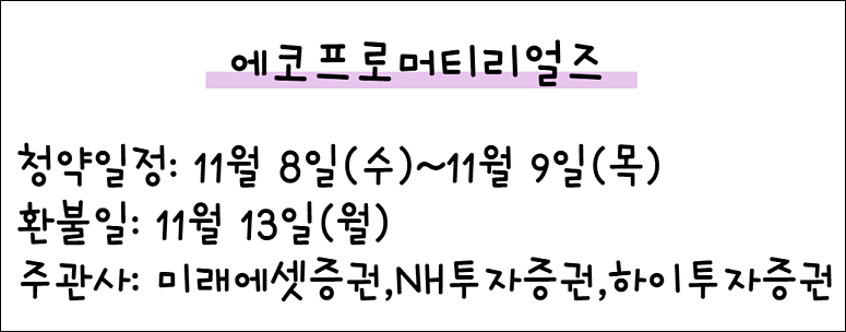 에코프로머티리얼즈 상장