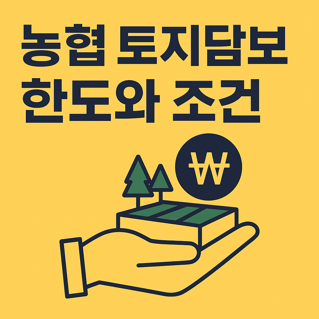 농협 토지담보대출 한도 와 조건
