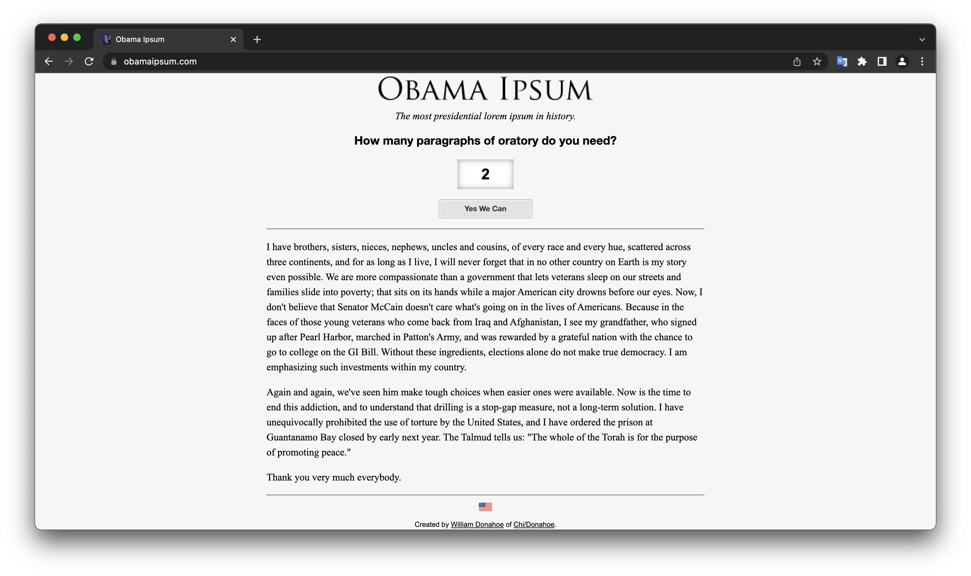 OBAMA Ipsum