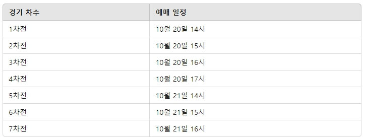 한국시리즈 예매 및 무료중계 바로가기
