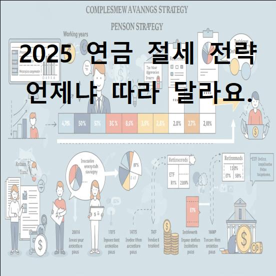 연금 수령 시기 조절하면 세금 줄일 수 있다｜2025 연금소득공제 전략 정리