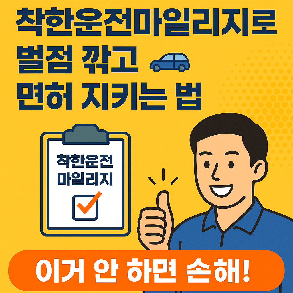 ‘착한운전마일리지’로 벌점 깎고 면허 지키는 법