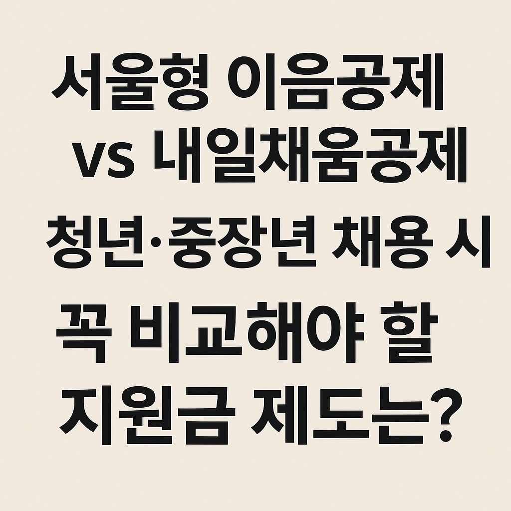 서울형 이음공제 VS 내일채움공제