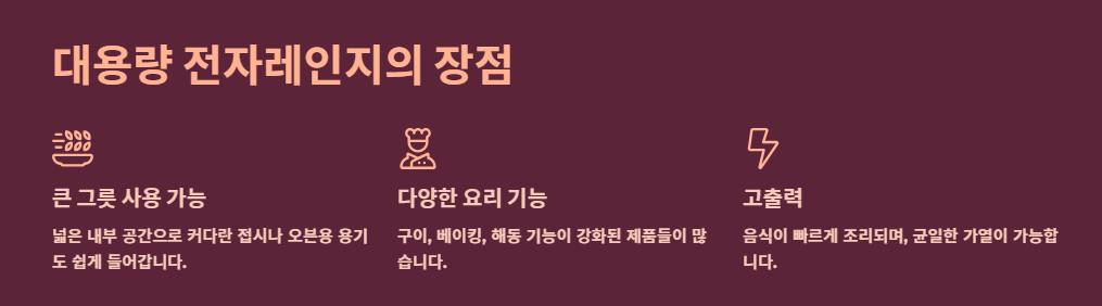 30L 이상 대용량 전자레인지, 가족 필수템