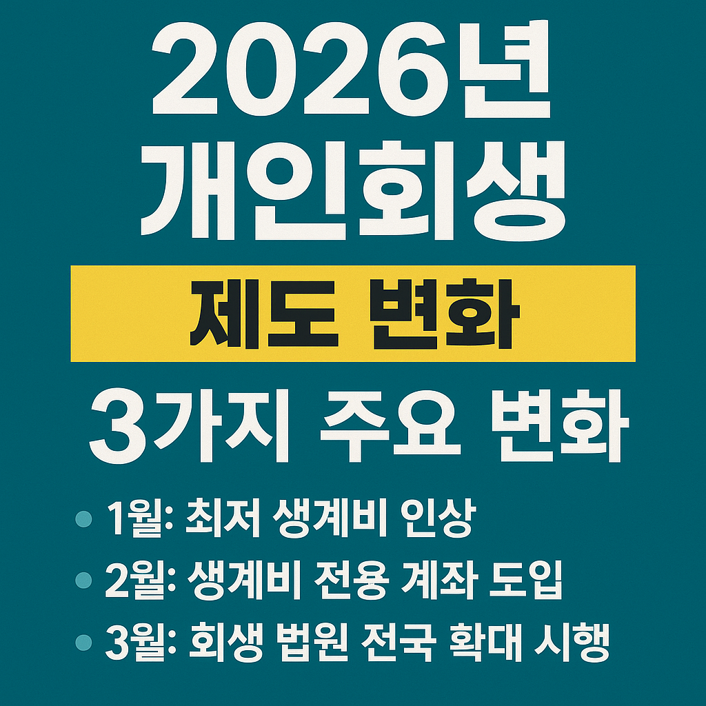 2026년 개인회생 제도 변화